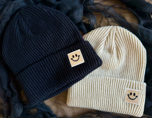 Smiley Youth Beanie (Embroidered)