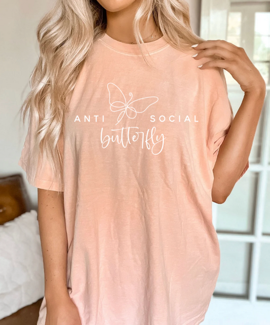 Anti Social Butterfly Tee 𐦍