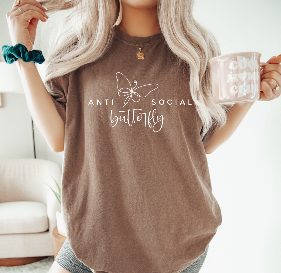 Anti Social Butterfly Tee 𐦍