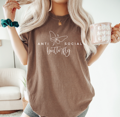 Anti Social Butterfly Tee 𐦍