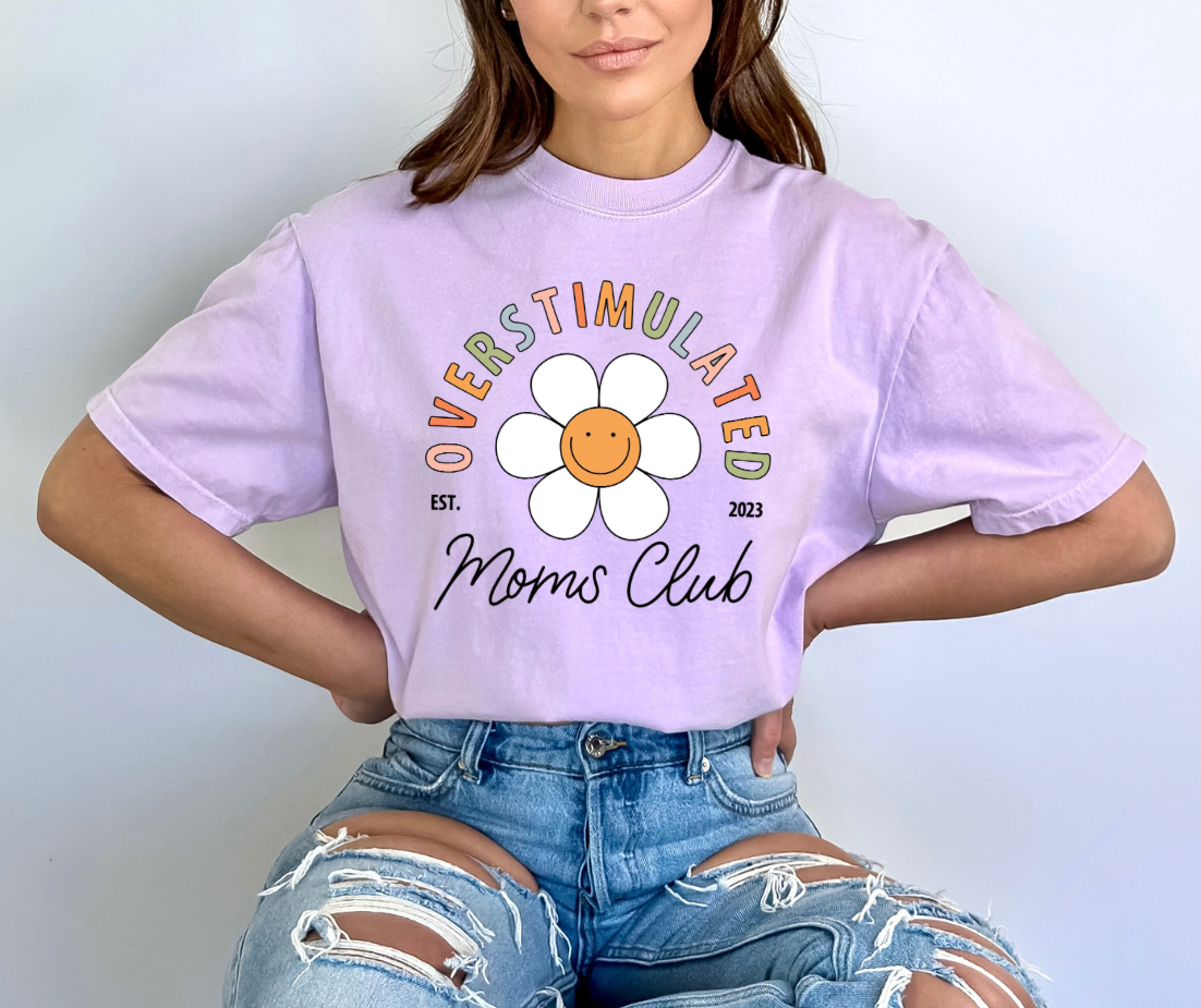 Overstimulated Moms Club Tee