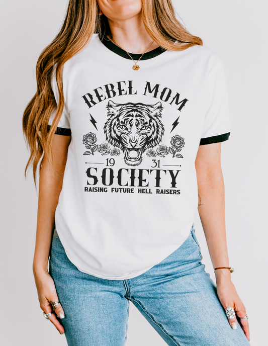 Rebel Mom Society Ringer Tee